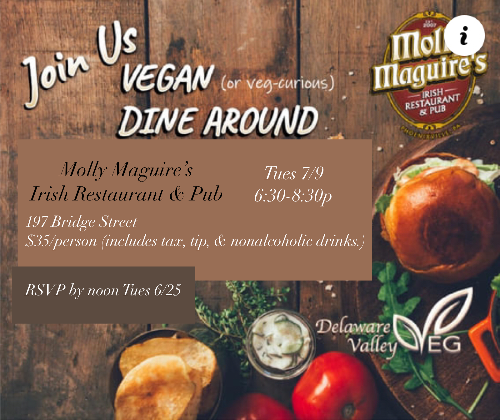 Campaign cover image for July Dine Around at Molly Maguire's