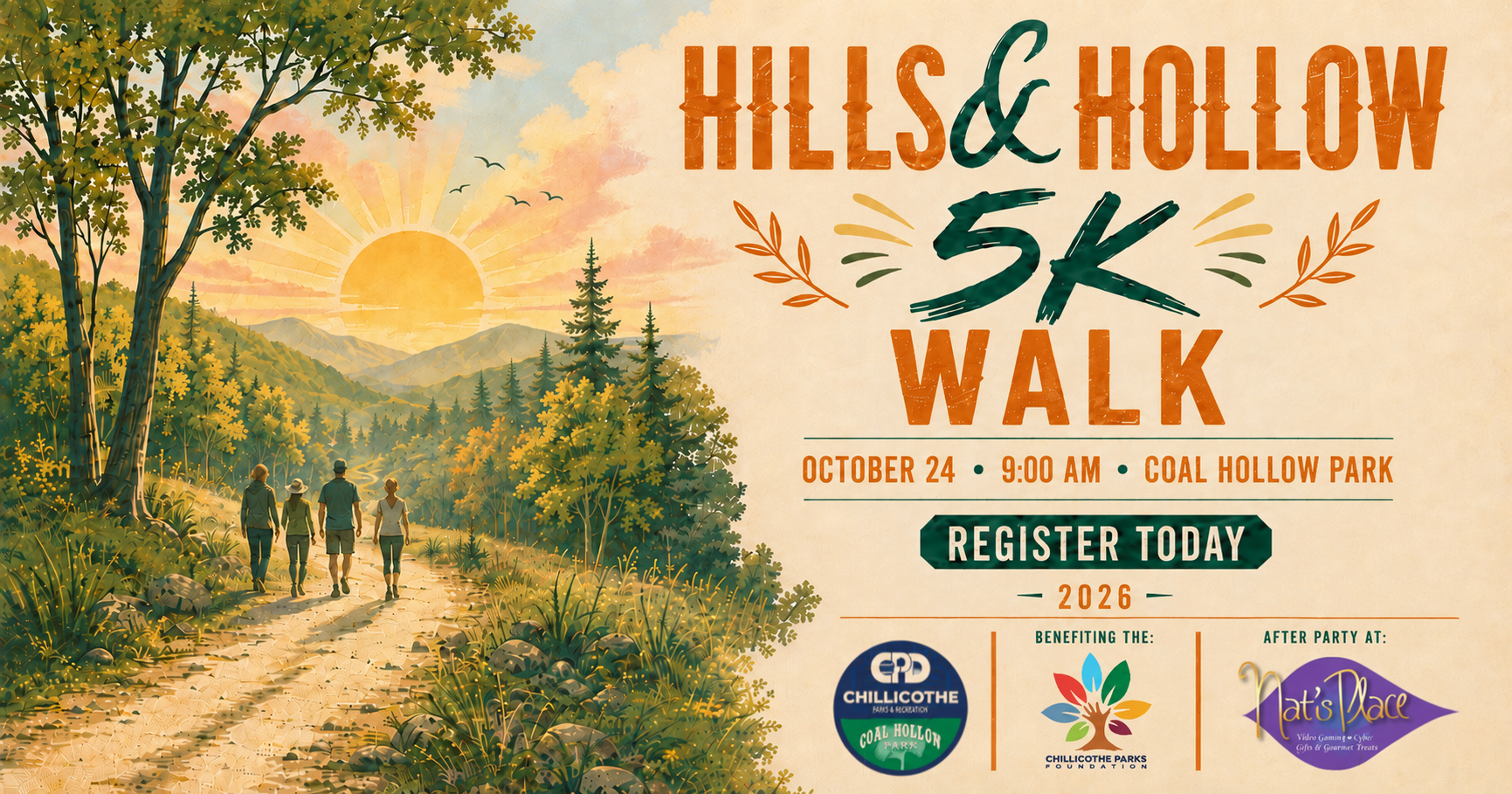 Campaign cover image for 2026 Hills & Hollow 5K Walk