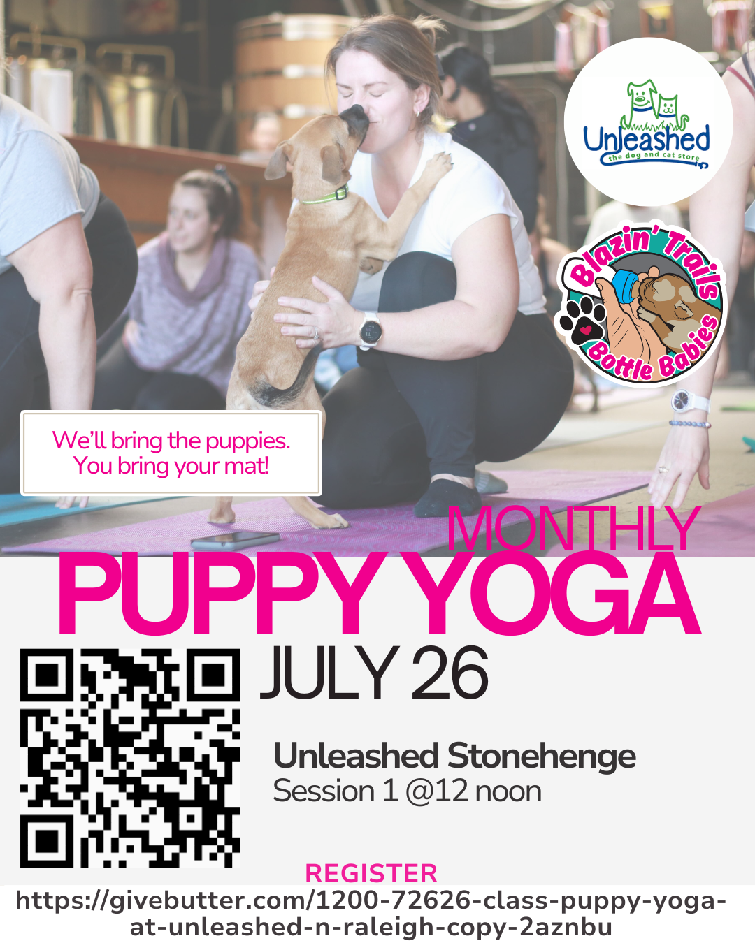 Campaign cover image for 12:00 7/26/26  Class  Unleashed N. Raleigh