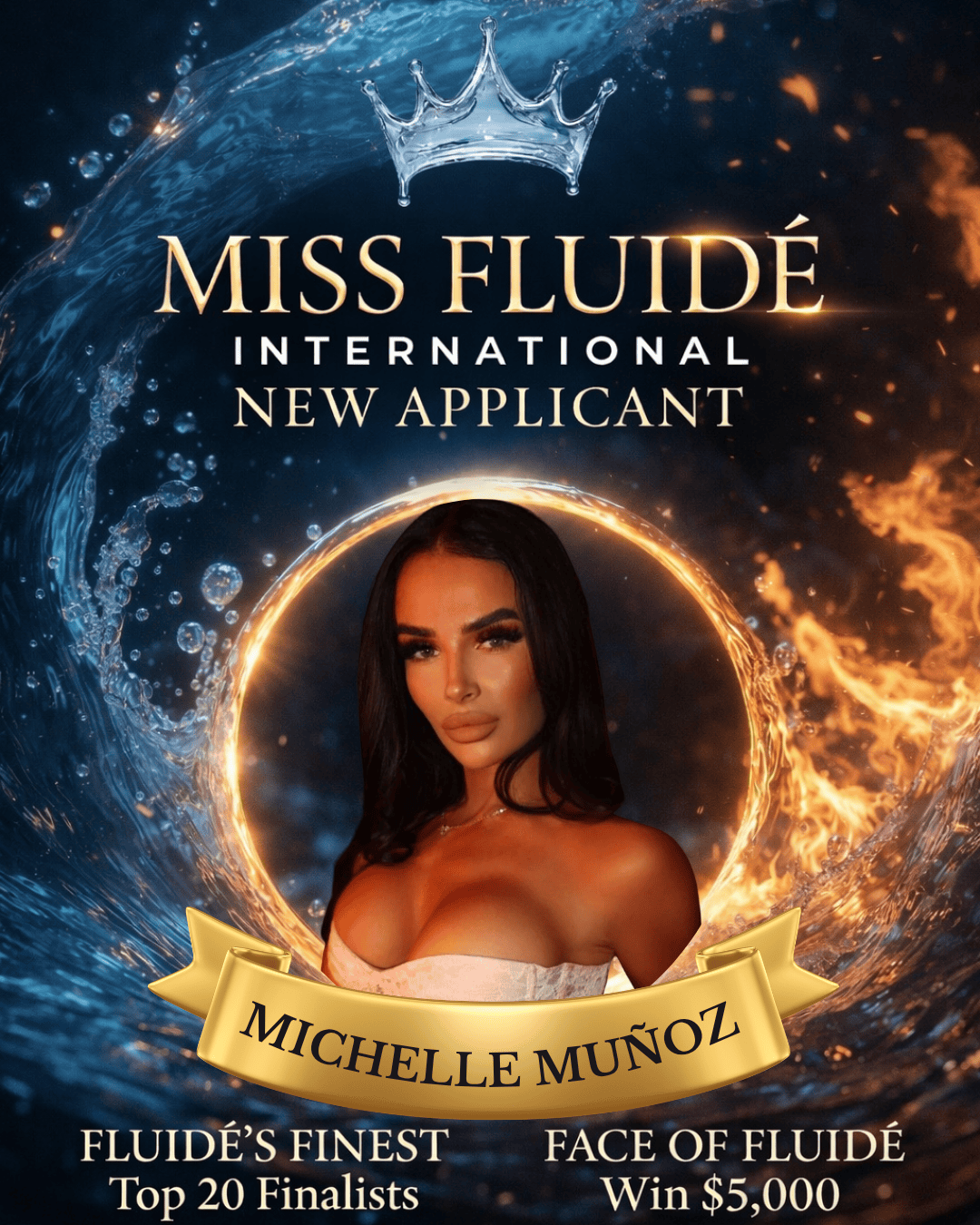 Miss Fluidé International: Michelle Muñoz logo