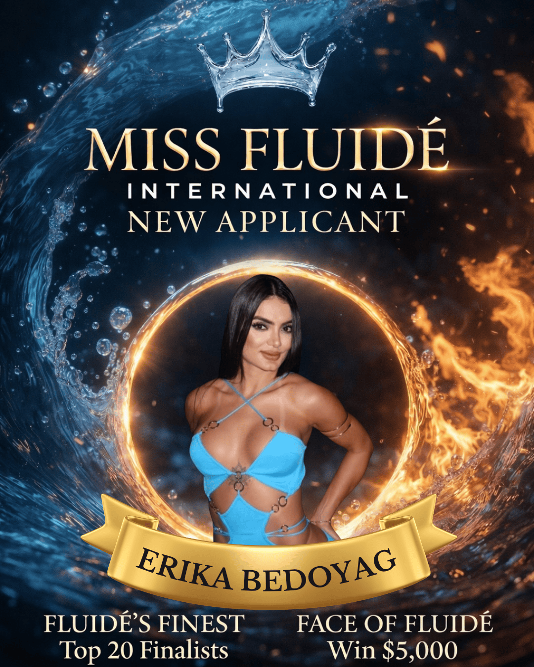 Miss Fluidé International: Erika Bedoyag logo