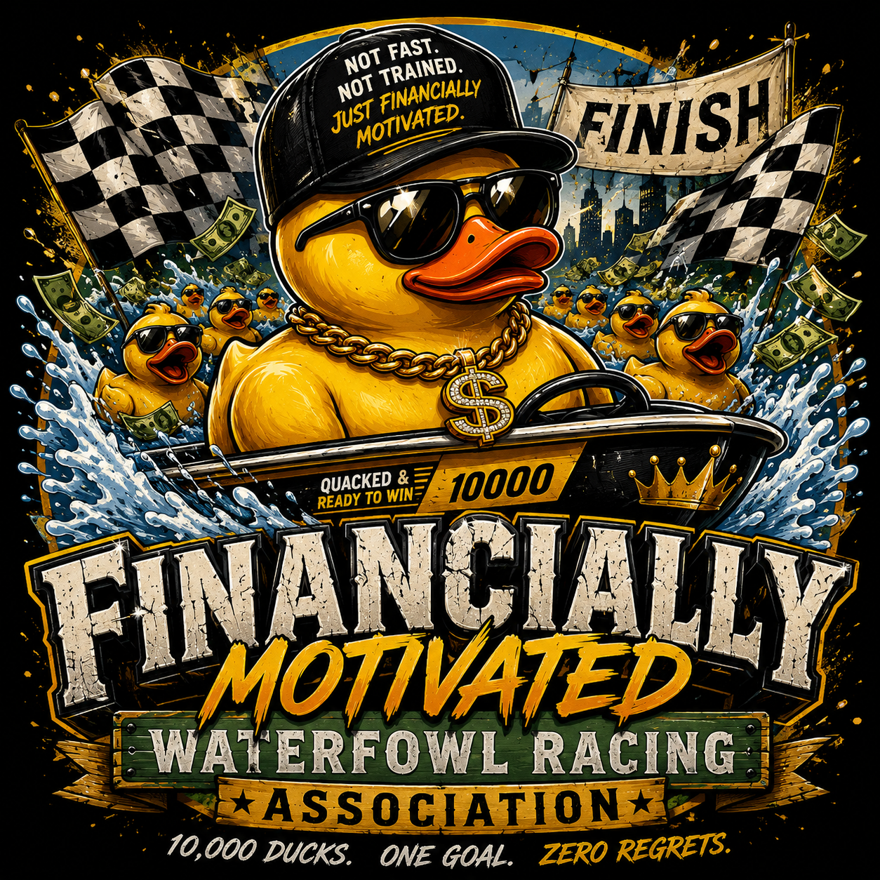 Financially Motivated Waterfowl Racing Association logo