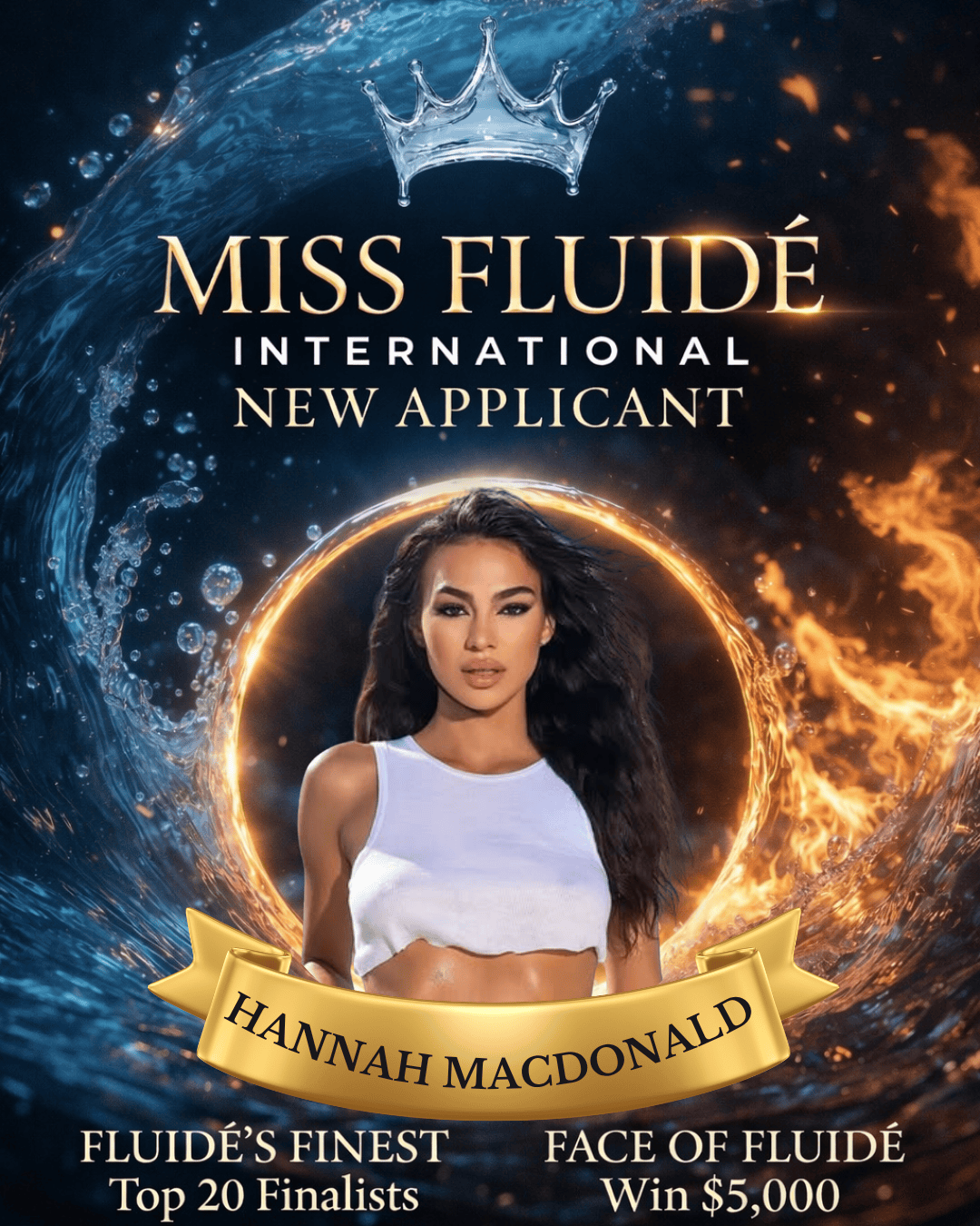 Miss Fluidé International: Hannah MacDonald logo