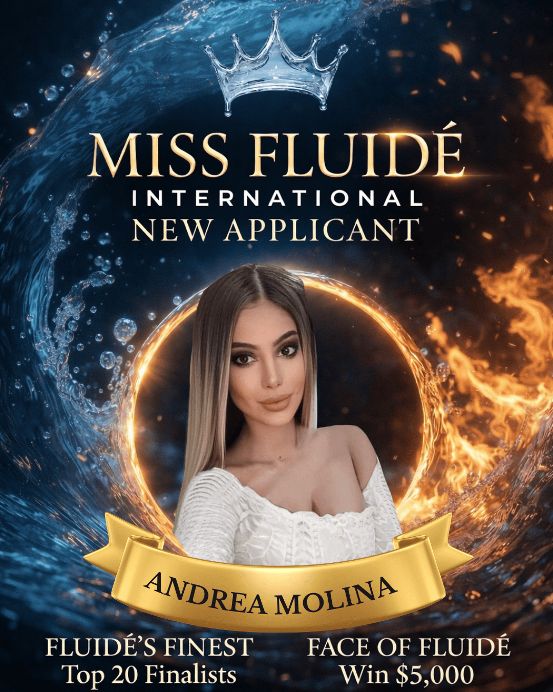 Miss Fluidé International: Andrea Molina logo