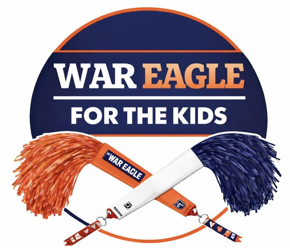 War Eagle- For The Kids🐯💙🧡 logo