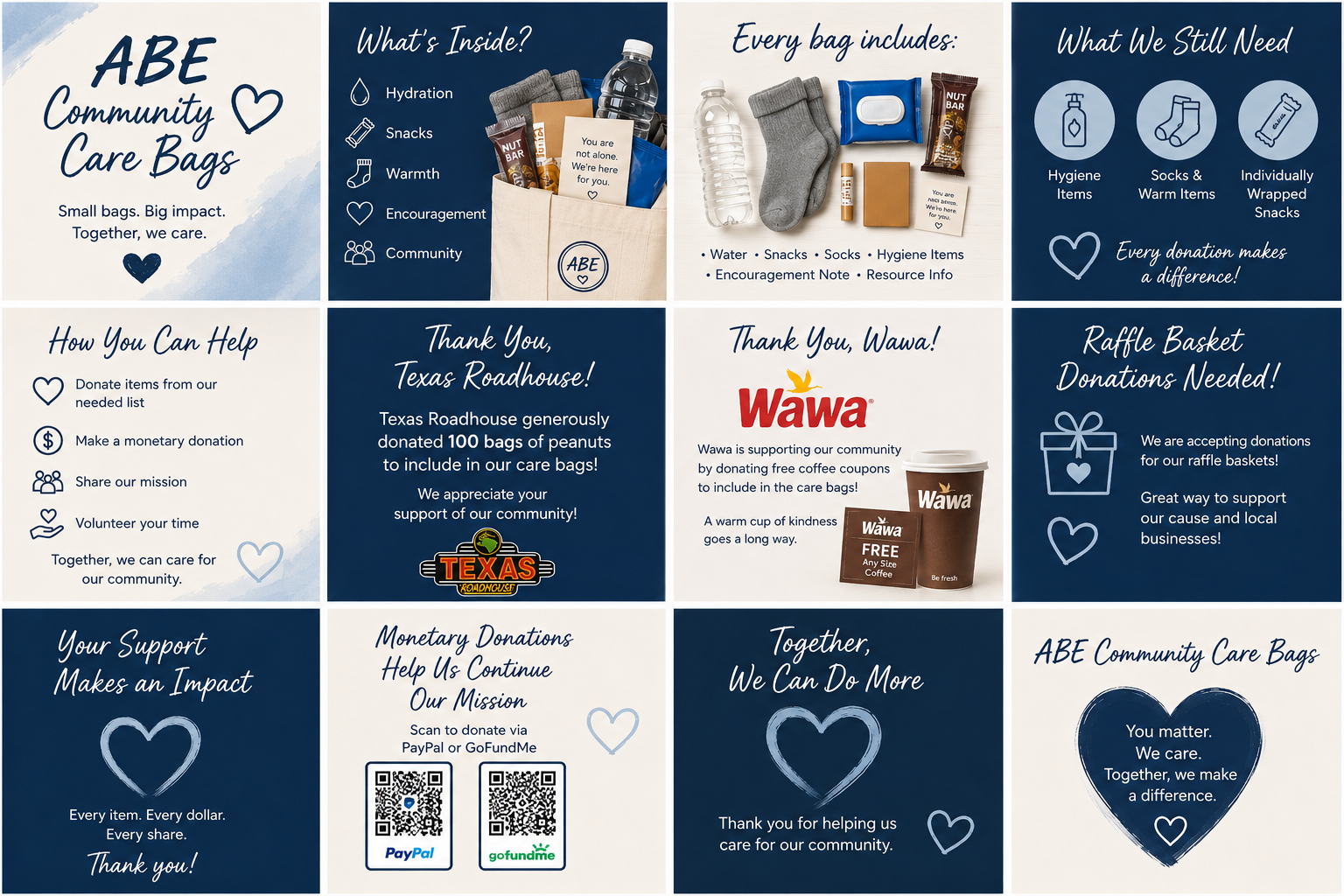 ABE COMMUNITY CARE BAGS