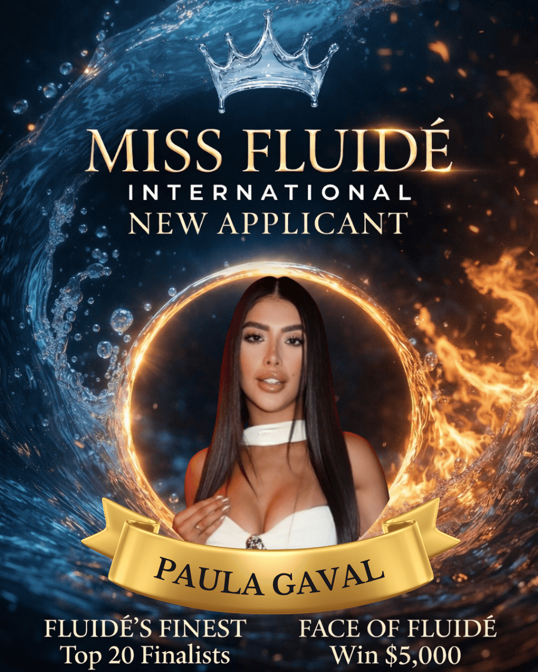 Miss Fluidé International: Paula Gaval logo
