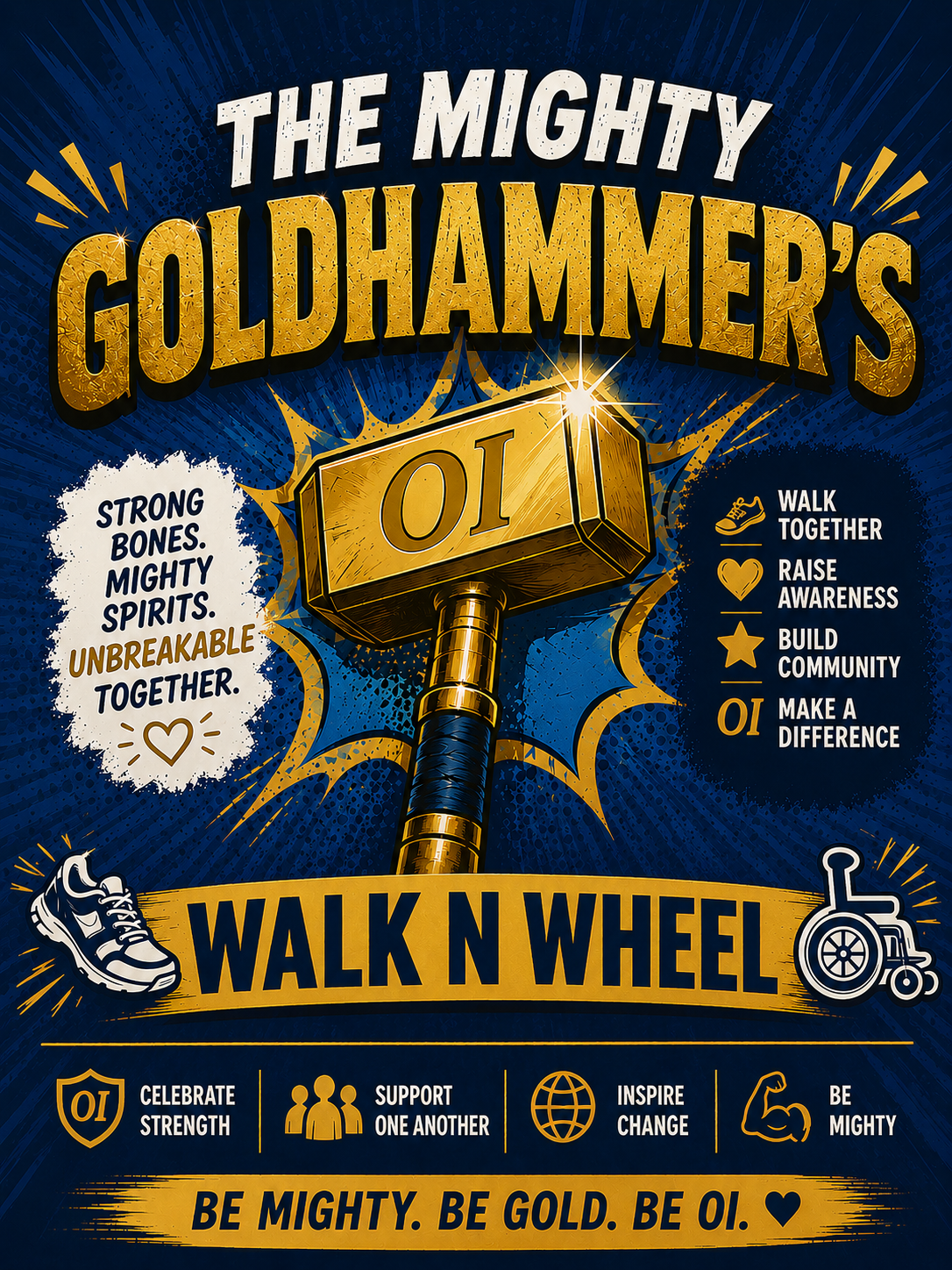 The Mighty Goldhammers logo