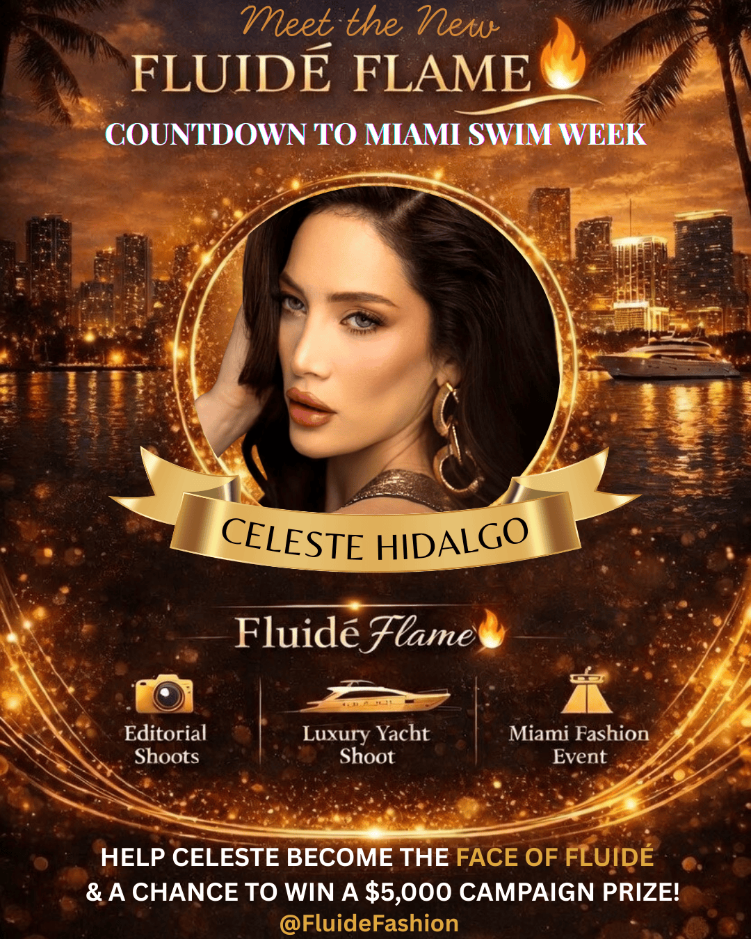 Fluidé Flame: Celeste Hidalgo logo