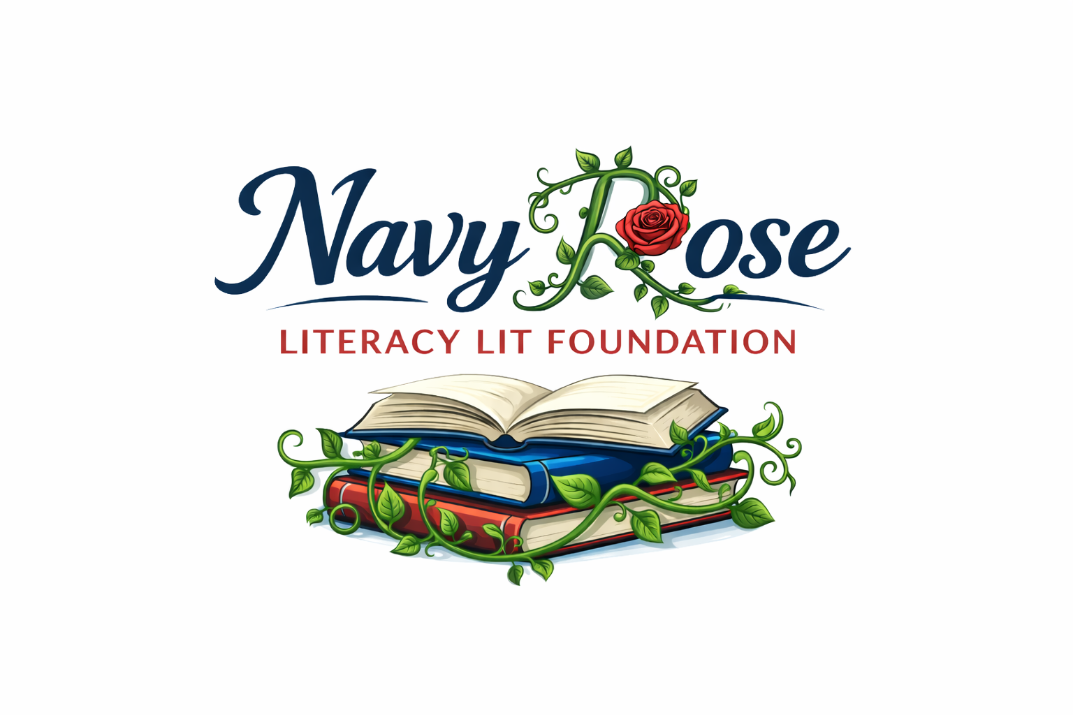 Navy Rose Literacy Lit Foundation
