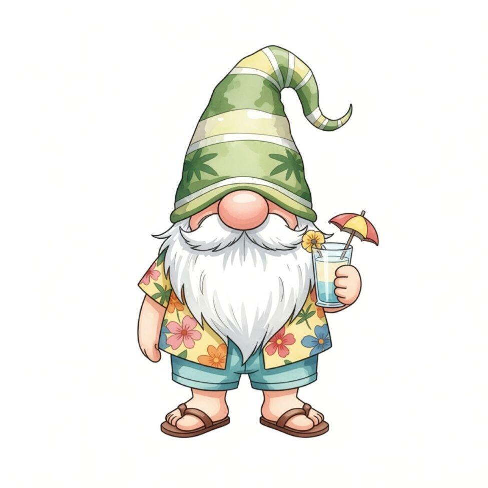 A cartoon image of Mr. FOMPL in his summer attire.