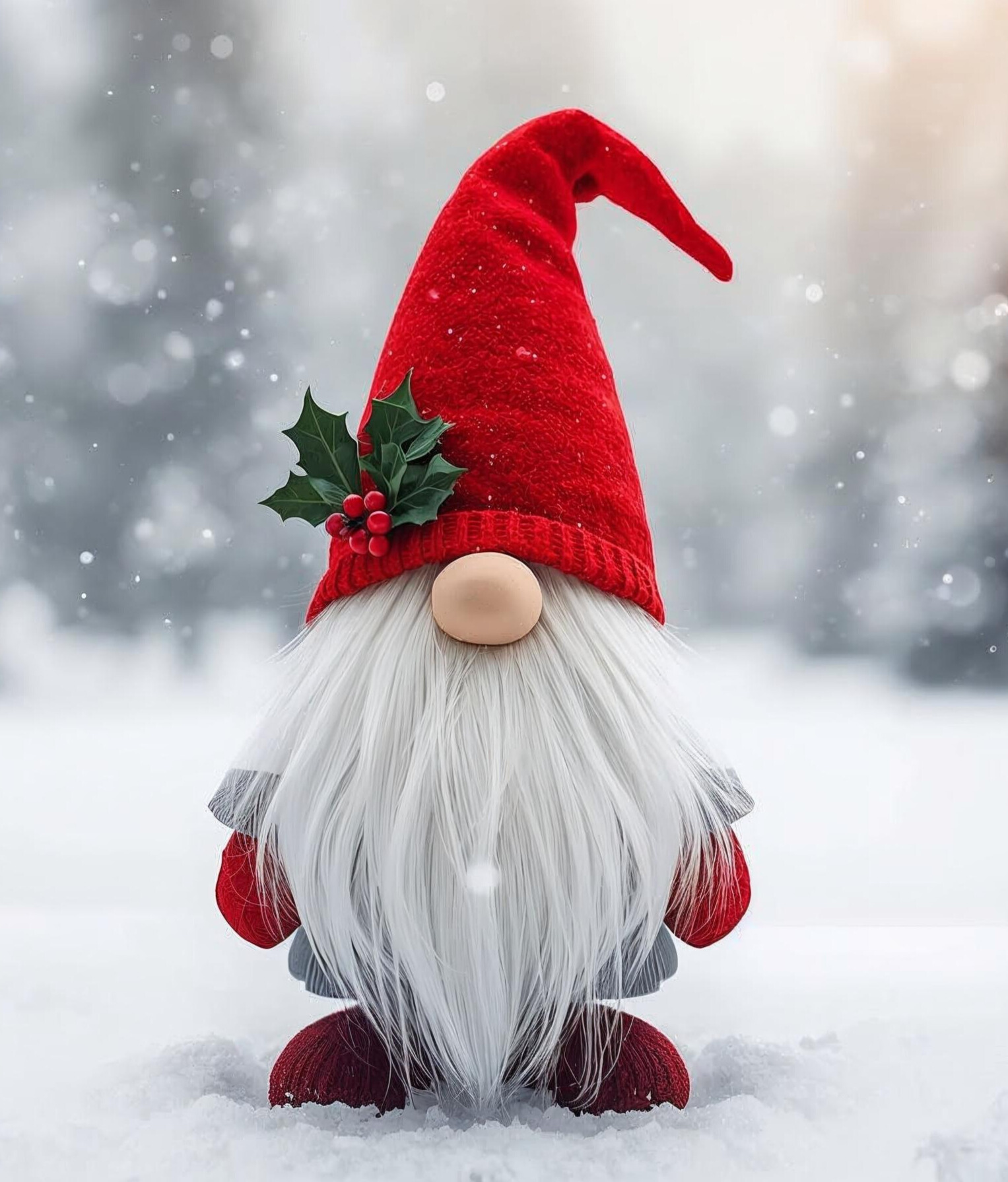 Christmas image of Mr. Fompl in his Holiday attire