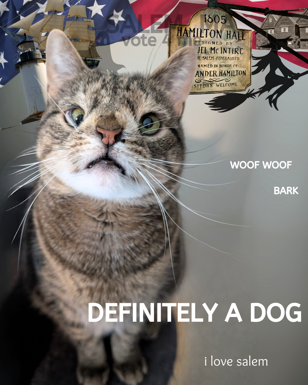 maya with text claiming to be a dog