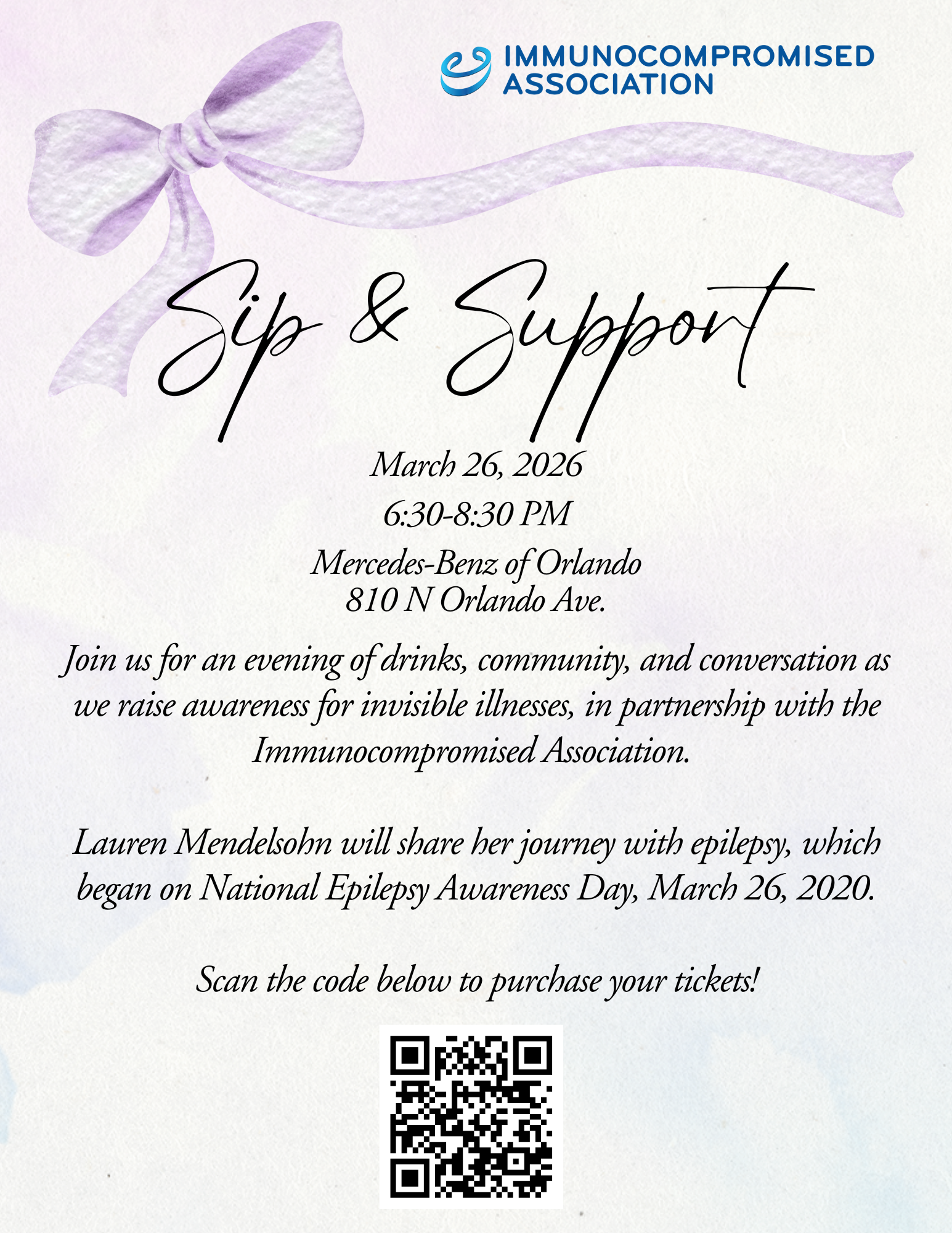 Sip & Support flyer
