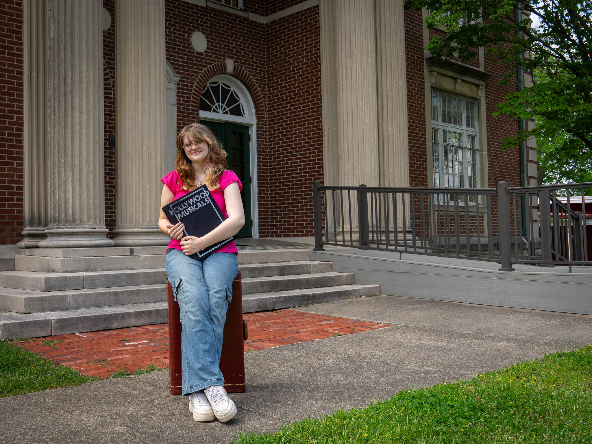 Holley Curnel outside Fohs Hall